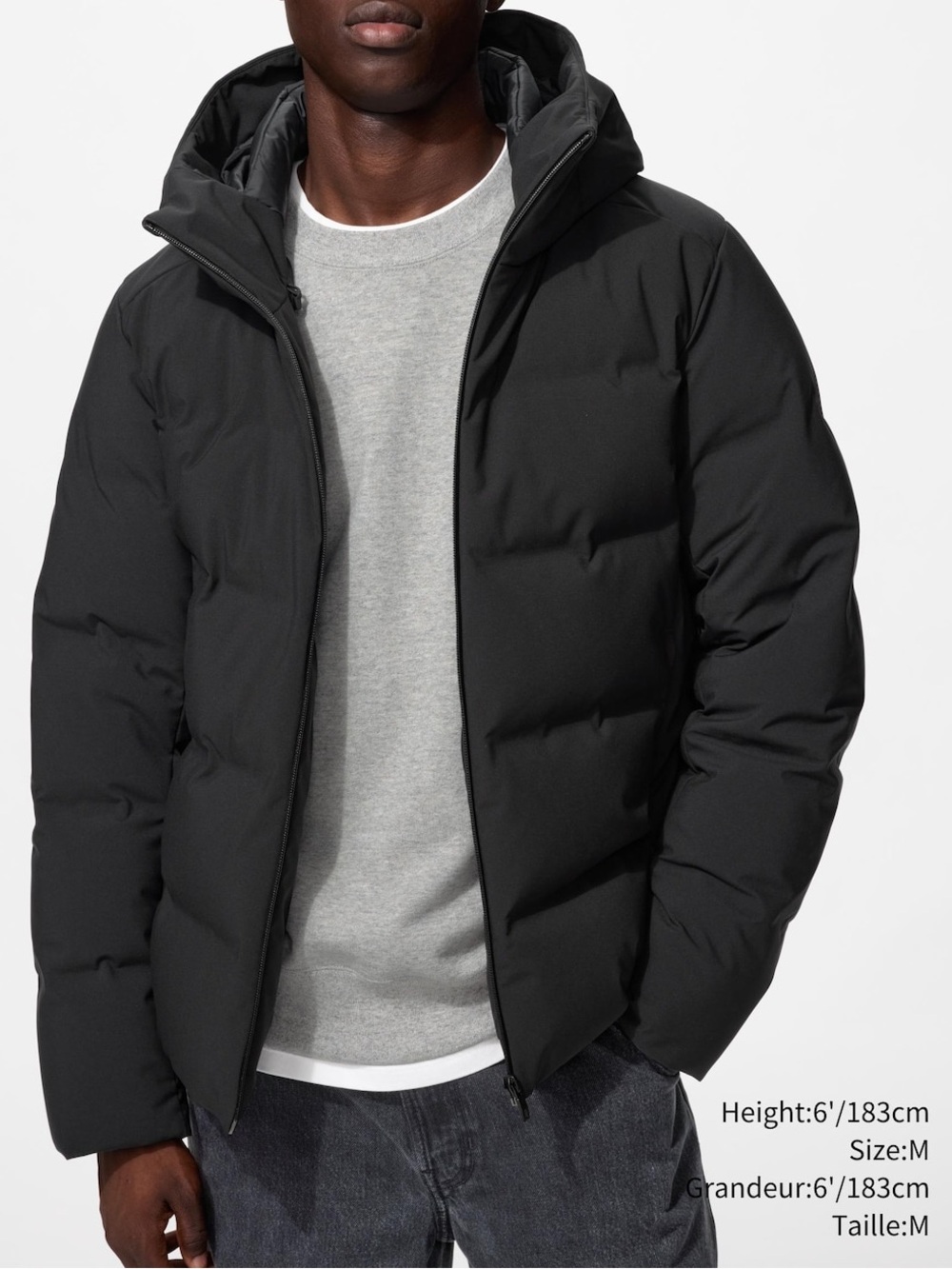 Uniqlo Men’s Seamless Down Parka in Black Size Large